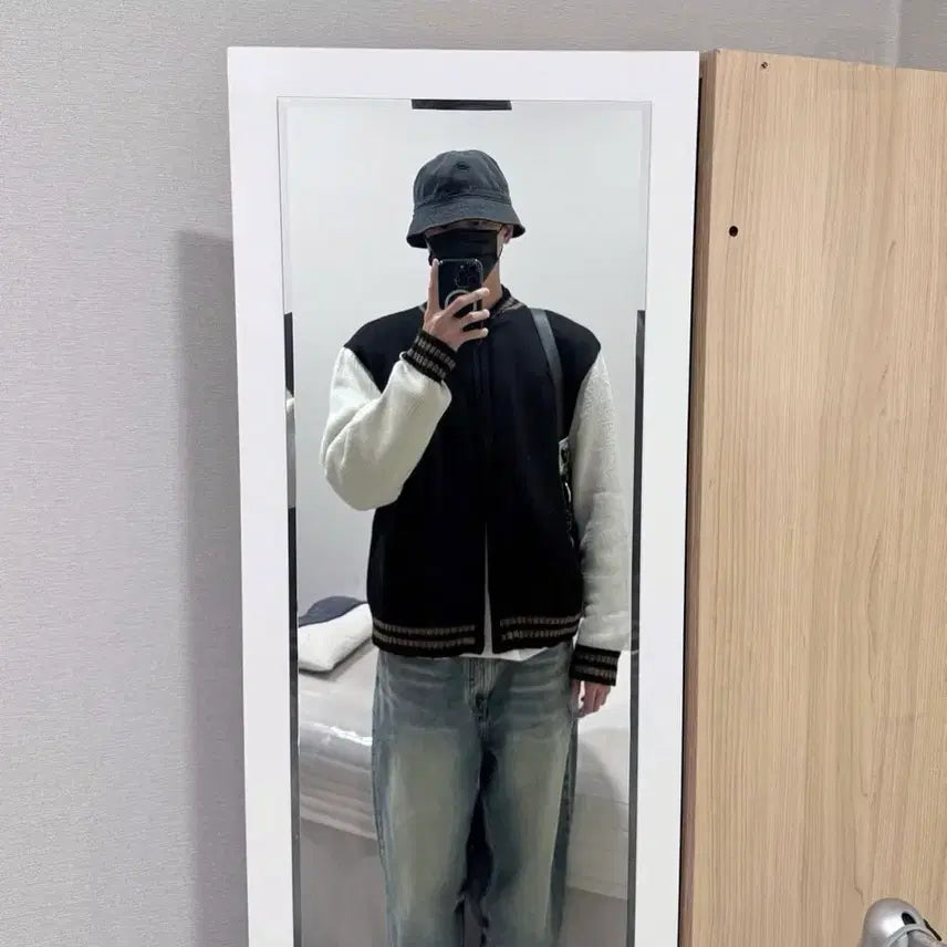 [BUNJANG] Mmlg Knit Zip-Up Black M (Worn by Joo Woo-Jae) / Mmlg 니트집업 블랙 m (주우재 착용)