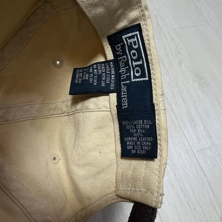 [BUNJANG] Polo Ralph Lauren Leather Beige Ball Cap / 레어 빈티지 폴로 랄프로렌 가죽 베이지 볼캡