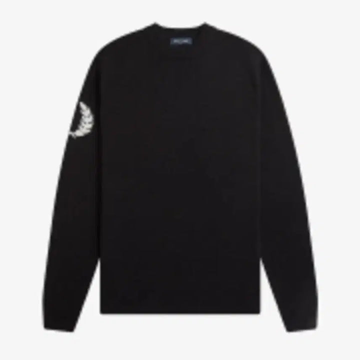 [BUNJANG] Fred Perry Black Long Sleeve Knit Sweater / 프레드페리 블랙 긴팔 니트