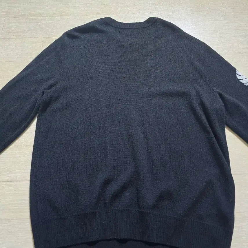 [BUNJANG] Fred Perry Black Long Sleeve Knit Sweater / 프레드페리 블랙 긴팔 니트