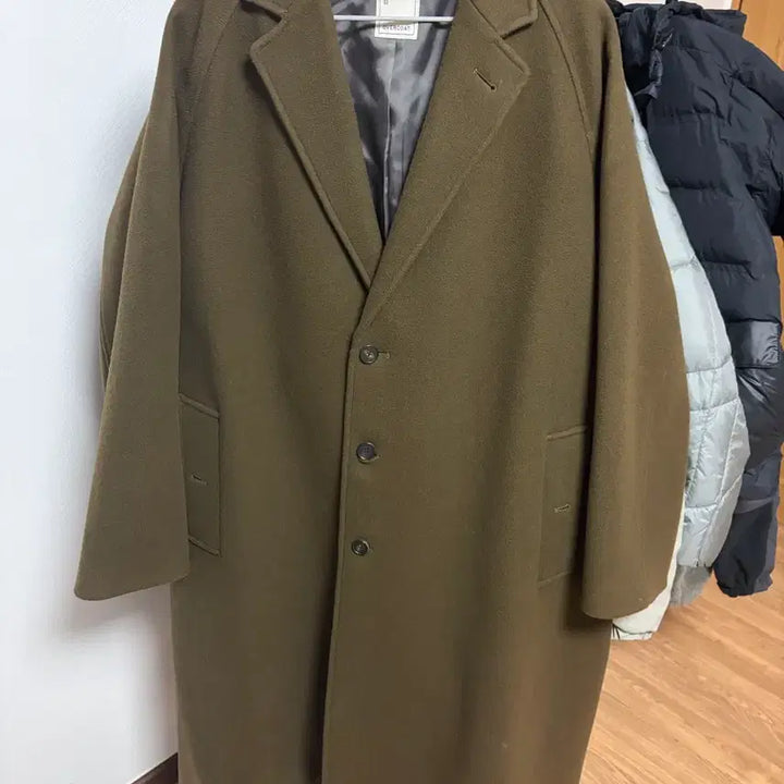 [BUNJANG] Another Office Khaki Overcoat / [3]어나더오피스 카키색 오버코트