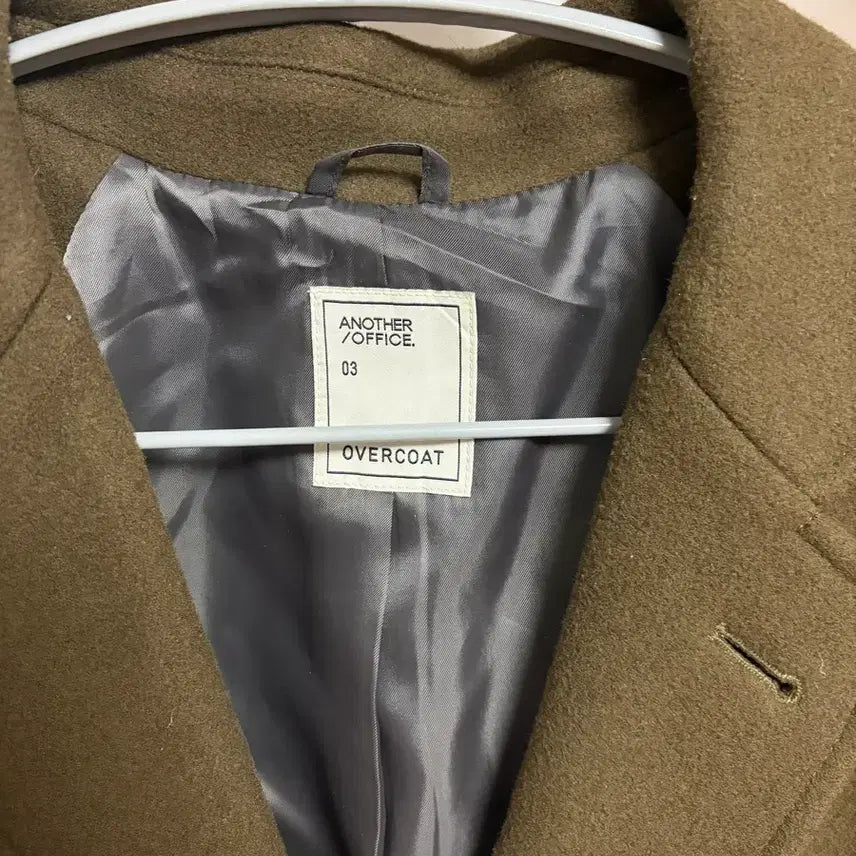 [BUNJANG] Another Office Khaki Overcoat / [3]어나더오피스 카키색 오버코트
