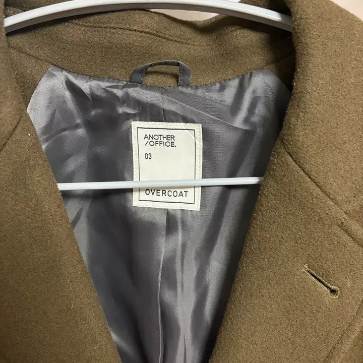 [BUNJANG] Another Office Khaki Overcoat / [3]어나더오피스 카키색 오버코트