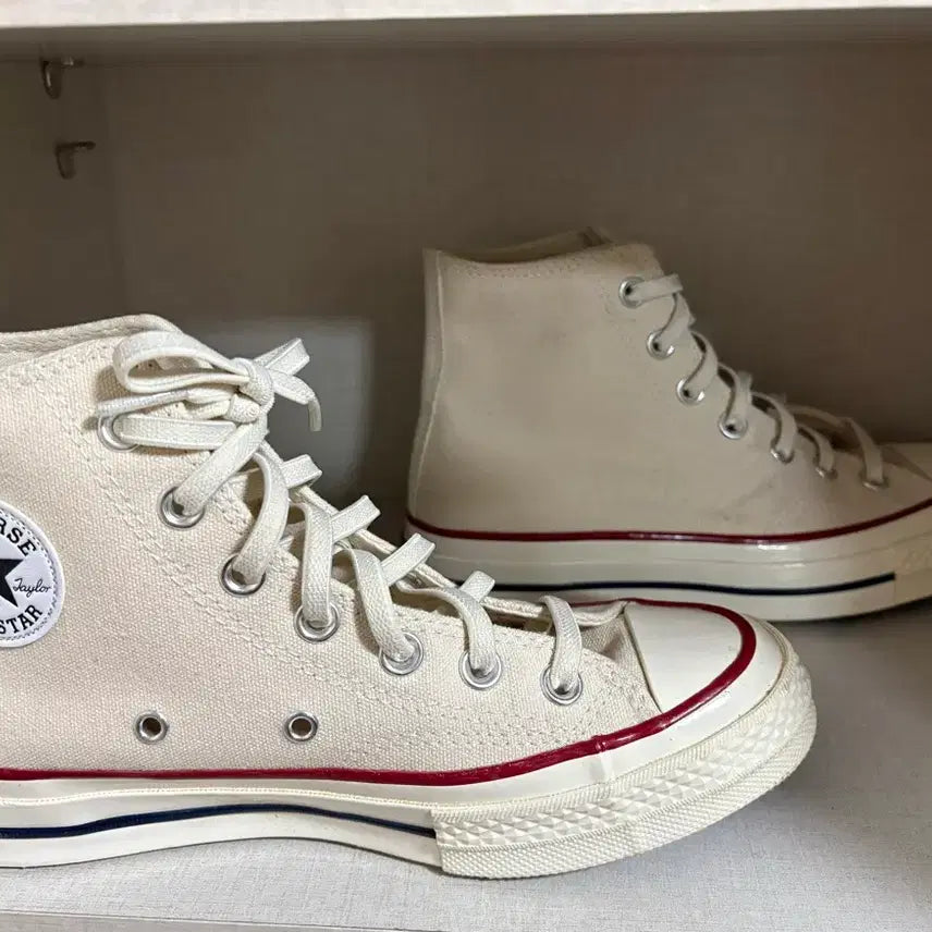 [BUNJANG] Converse Chuck 70 High Parchment with Rubber Laces / 컨버스 척70 하이 파치먼트 230(고무끈포함)