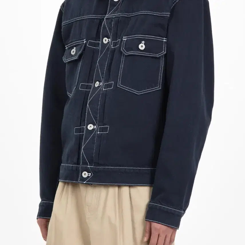 [BUNJANG] Birthday Suit Minimalist Trucker Jacket L / 벌스데이수트 미니멀 트러커 자켓