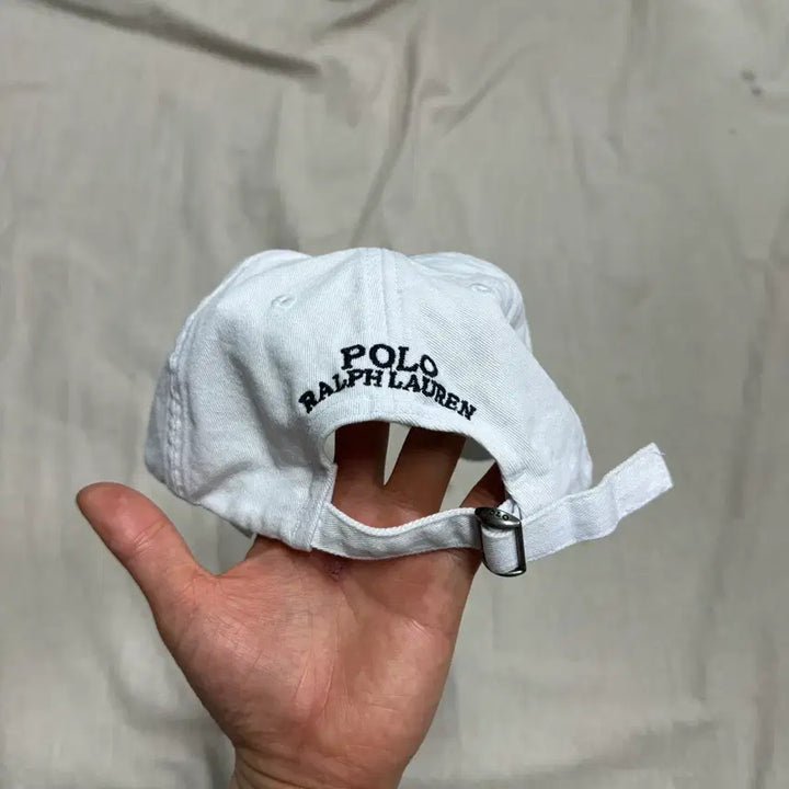 [BUNJANG] Polo Ralph Lauren Teddy Bear Embroidery White Ball Cap / 폴로랄프로렌 테디 베어 자수 화이트 볼캡 os