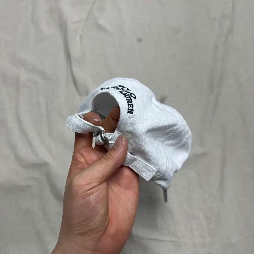 [BUNJANG] Polo Ralph Lauren Teddy Bear Embroidery White Ball Cap / 폴로랄프로렌 테디 베어 자수 화이트 볼캡 os