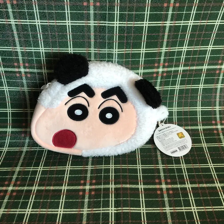 [BUNJANG] Crayon Shin-chan Panda Face Pouch / 짱구 판다얼굴 파우치