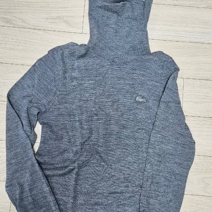 [BUNJANG] Lacoste Grey Wool 100% Turtleneck Sweater - Size 34 / (34)라코스테 그레이 목폴라(울 100%)