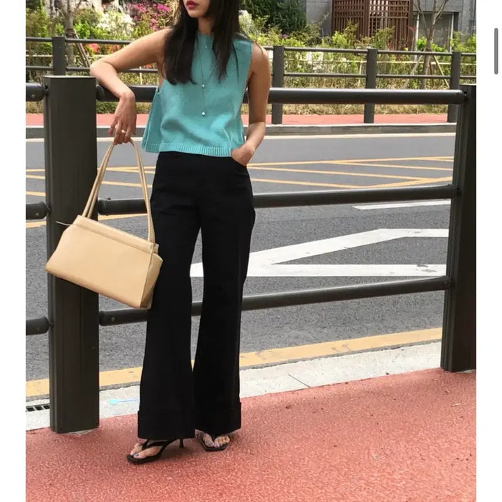 [BUNJANG] Nandle Second Turnup Pants (Black, M) / Nandle Our second turnup pants(블랙M)