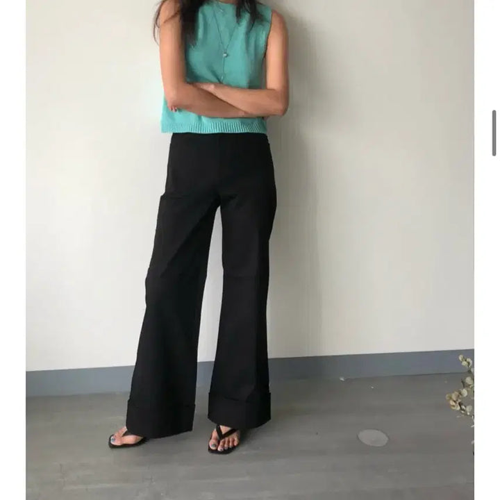 [BUNJANG] Nandle Second Turnup Pants (Black, M) / Nandle Our second turnup pants(블랙M)