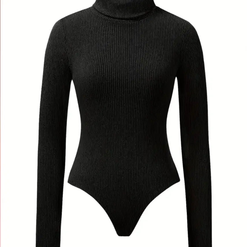 [BUNJANG] Ribbed Colorblock Turtleneck Knit Bodysuit - Size 66 - Bundle Set / 골지 배색 터틀넥 니트 바디수트 66사이즈 3장 일괄