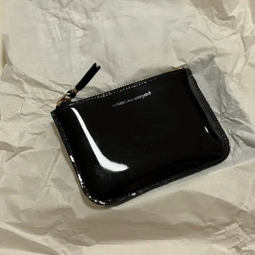 [BUNJANG] Comme des Garçons Glossy Wallet Black / 꼼데가르송 글로시 월렛