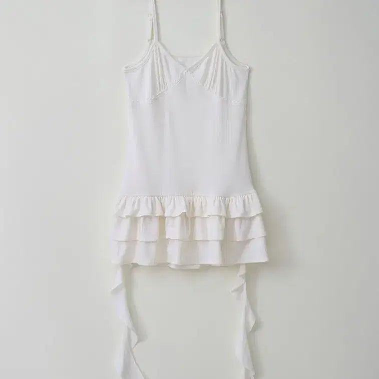 [BUNJANG] Rollerolara Lace Frill Sleeveless White / 로라로라 레이스 프릴 슬리브리스