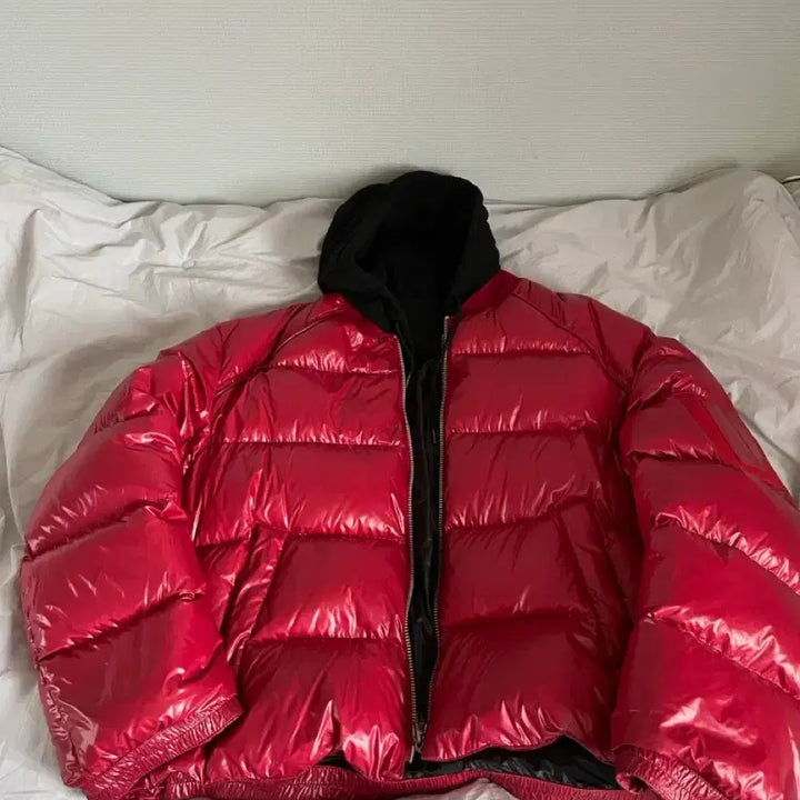 [BUNJANG] Juun.J Detachable Padded Long Coat / 준지 후드 디테처블 168 유광 패딩