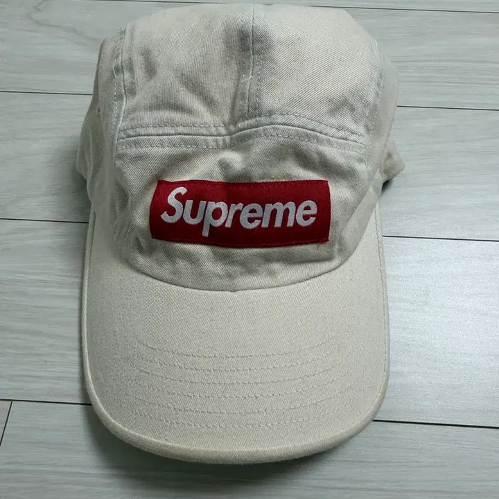 [SOLD OUT] 슈프림 워시드 치노 캠프캡 내추럴