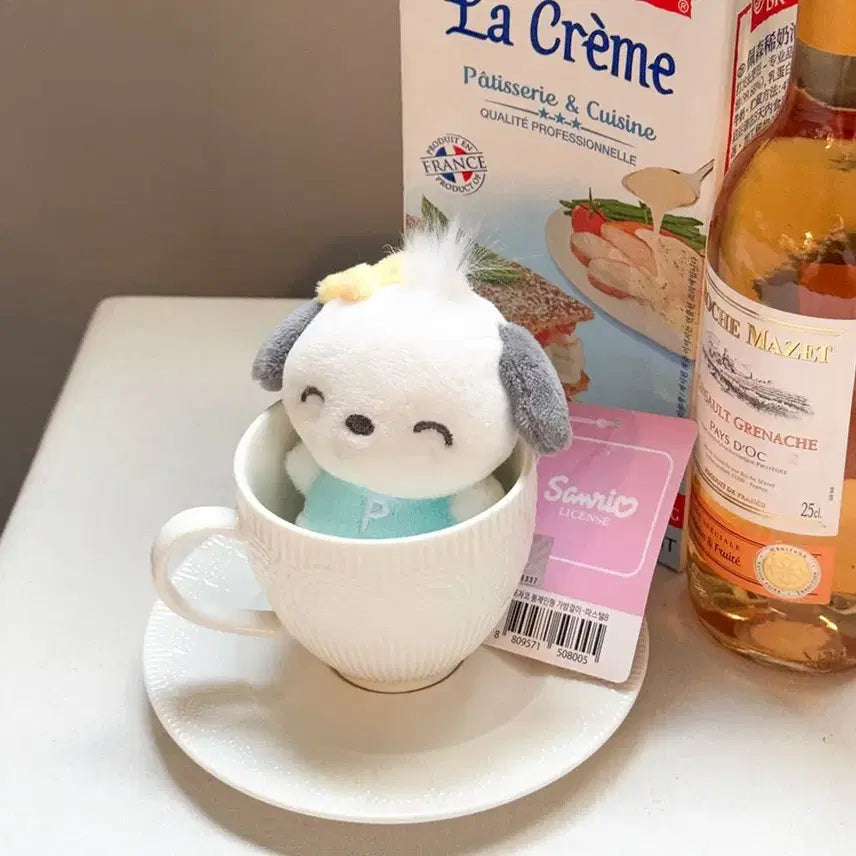[BUNJANG] Sanrio Pochacco Winking Plush Keychain / 파스텔 산리오 포차코 눈웃음 인형 키링 (새상품)