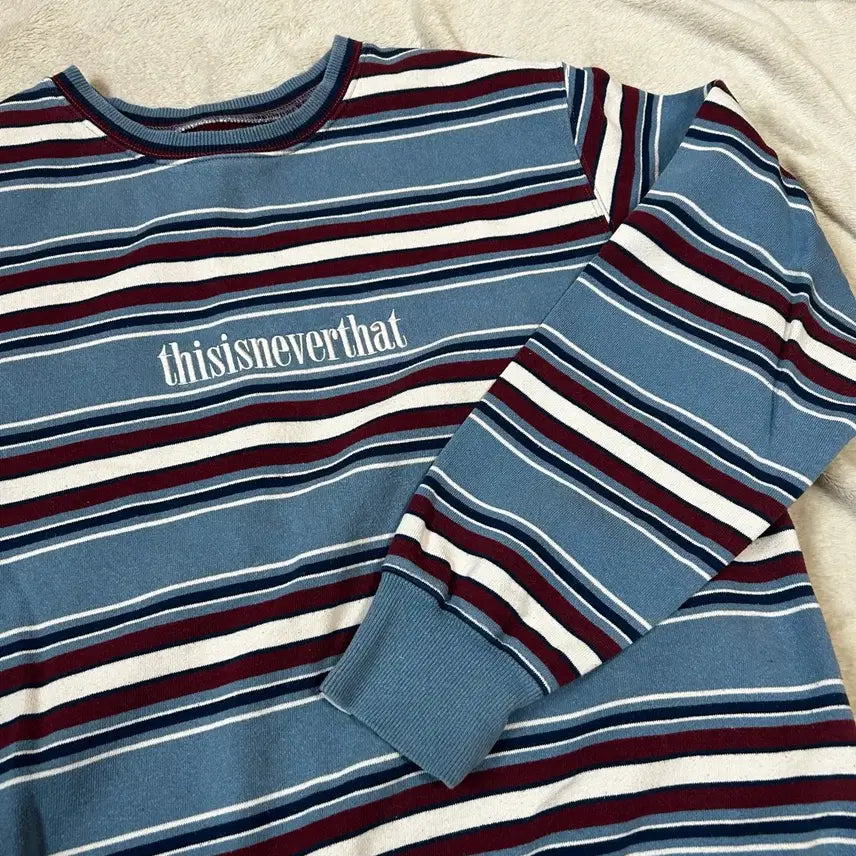 [BUNJANG] thisisneverthat Striped Sweatshirt S / 디스이즈네버댓 스트라이프 맨투맨S