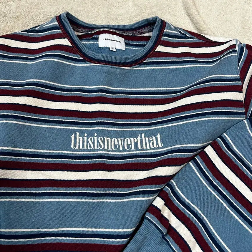 [BUNJANG] thisisneverthat Striped Sweatshirt S / 디스이즈네버댓 스트라이프 맨투맨S