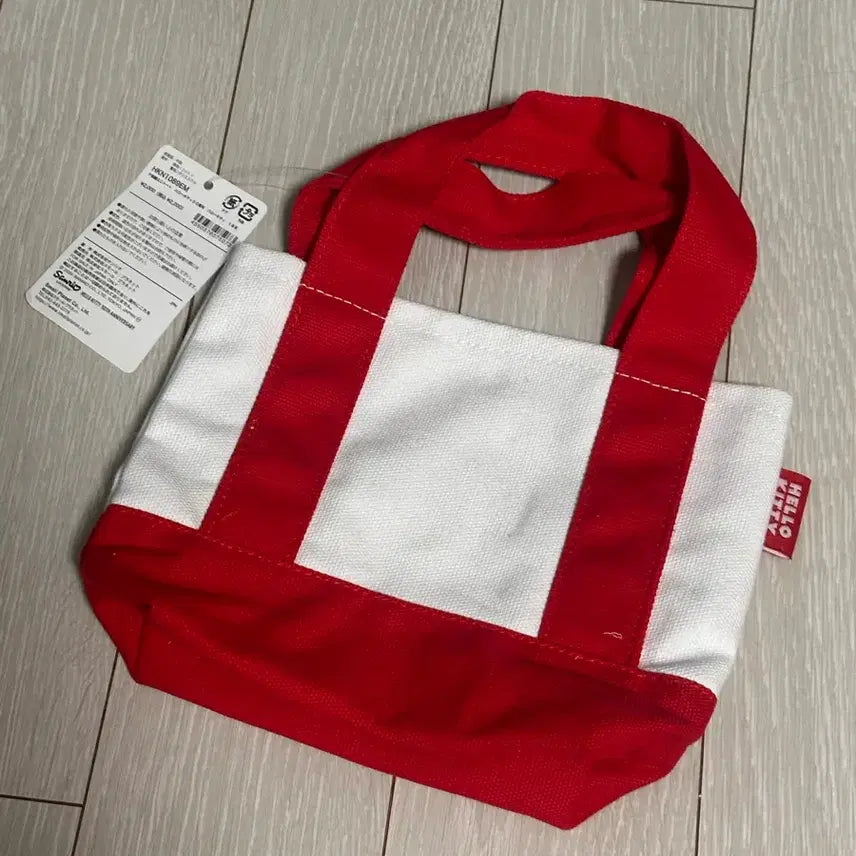 [BUNJANG] Sanrio Hello Kitty Red White Mini Tote Bag / 헬로키티 레드 화이트 미니 토트백