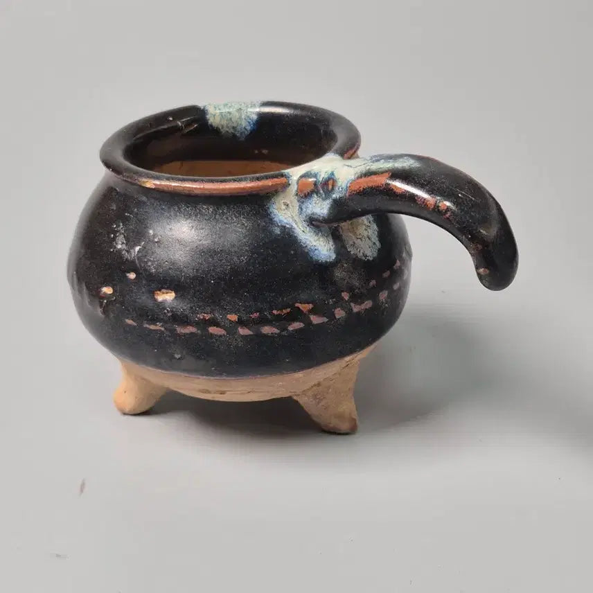 [SOLD OUT] 송금대 흑유 청반 삼족 조형호 중국도자기 골동품 고미술품 수집품 도자기