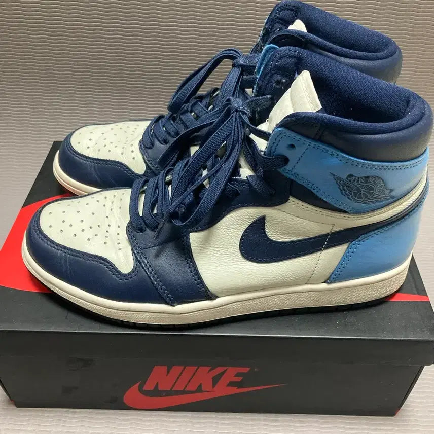 [BUNJANG] Air Jordan 1 Retro High Obsidian UNC / 조던1 레트로 하이 옵시디언 UNC 265 박풀