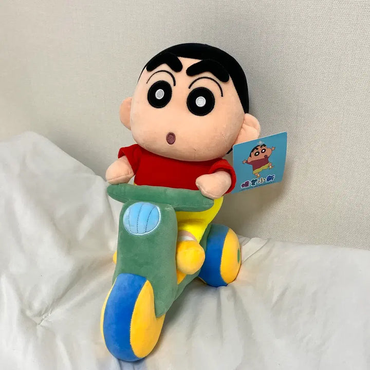 [BUNJANG] New Crayon Shin-chan Bicycle Plush Toy / [새상품] 자전거 탄 짱구 인형