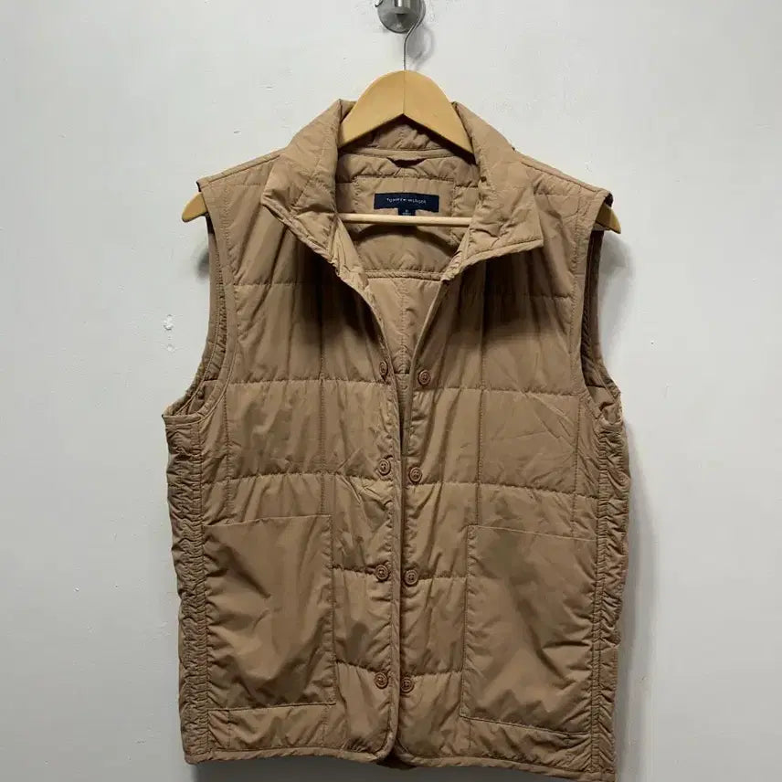 [BUNJANG] Tommy Hilfiger Brown Quilted Vest M / 타미힐피거 브라운 패딩 누빔조끼 M