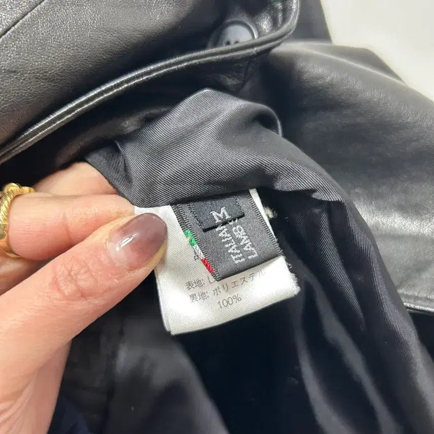 [BUNJANG] Black Leather Long Jacket Women&