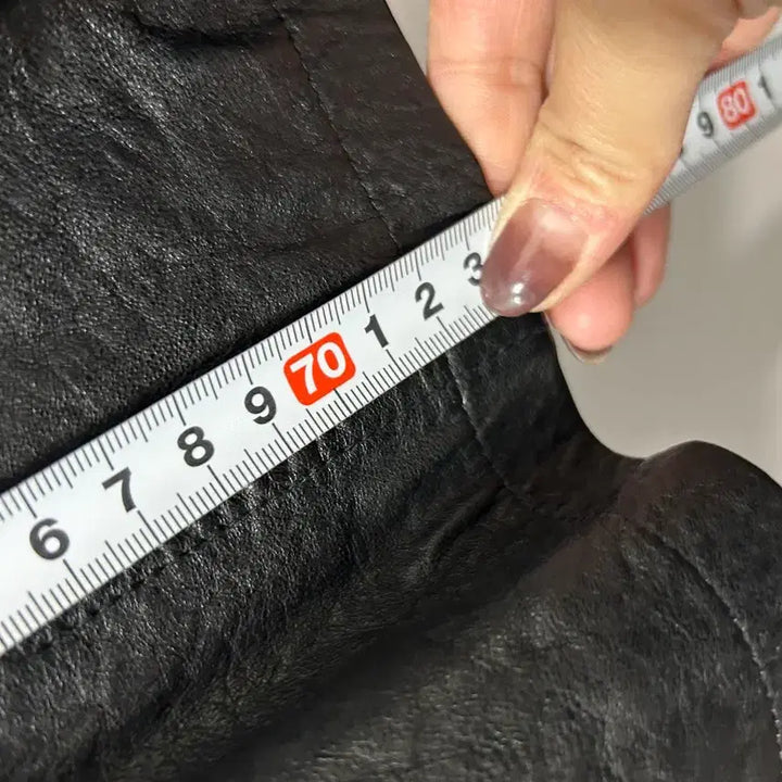 [BUNJANG] Black Leather Long Jacket Women&