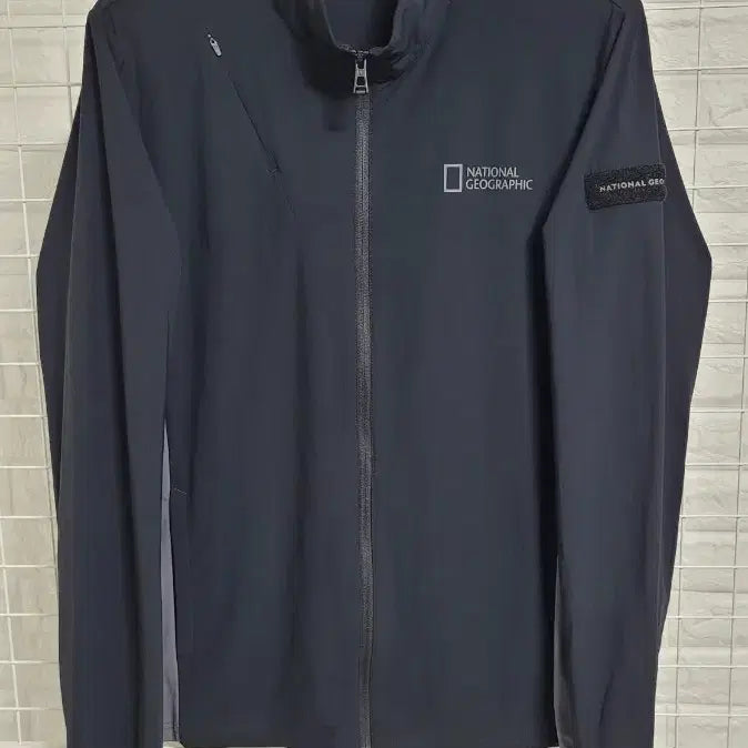 [BUNJANG] National Geographic Functional Spandex Zip-Up Jersey Jacket Black XXL / [XXL]내셔널지오그래픽 블랙 기능성스판덱스 집업져지자켓 황금XXL