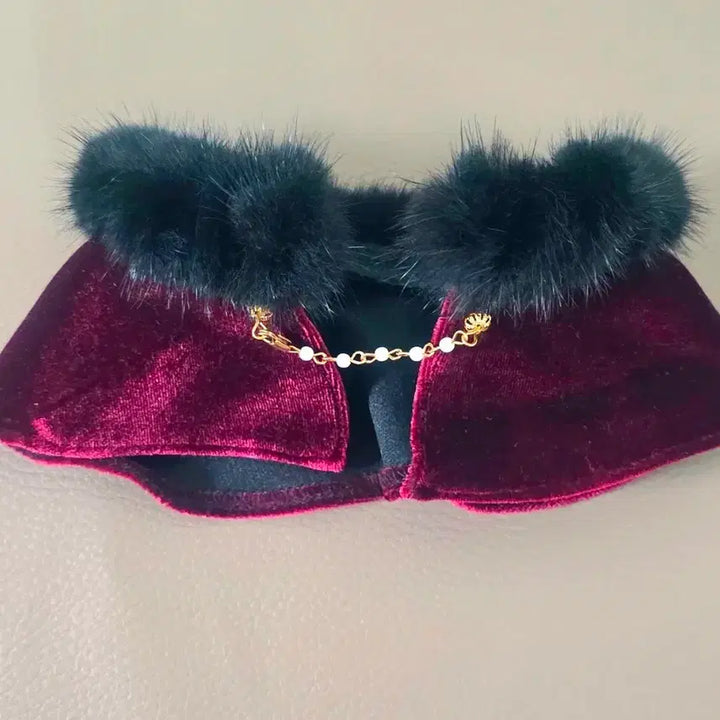 [BUNJANG] 20cm Doll Handmade Fur Cape / 20cm 솜인형옷 털망토