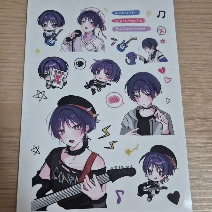 [BUNJANG] Genshin Impact Wanderer Unofficial Sticker / 원신 방랑자 비공굿 스티커