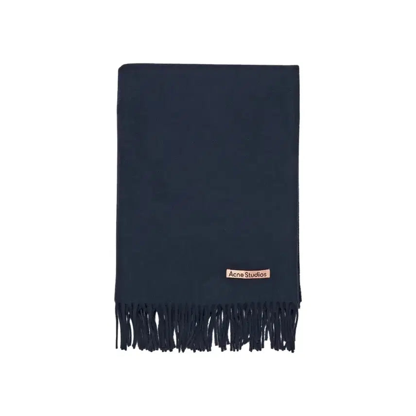 [BUNJANG] Acne Studios Wool Fringe Scarf Navy Blue / (마지막인하)아크네 스튜디오 울 프린지 머플러  네이비 블루