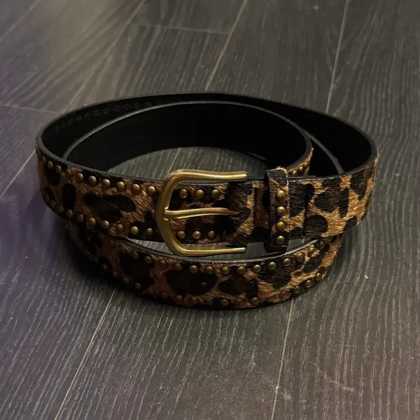 [BUNJANG] Vintage Western Leopard Print Belt / 빈티지 웨스턴 호피 벨트