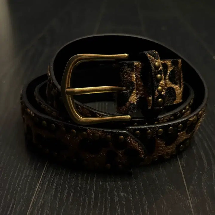 [BUNJANG] Vintage Western Leopard Print Belt / 빈티지 웨스턴 호피 벨트