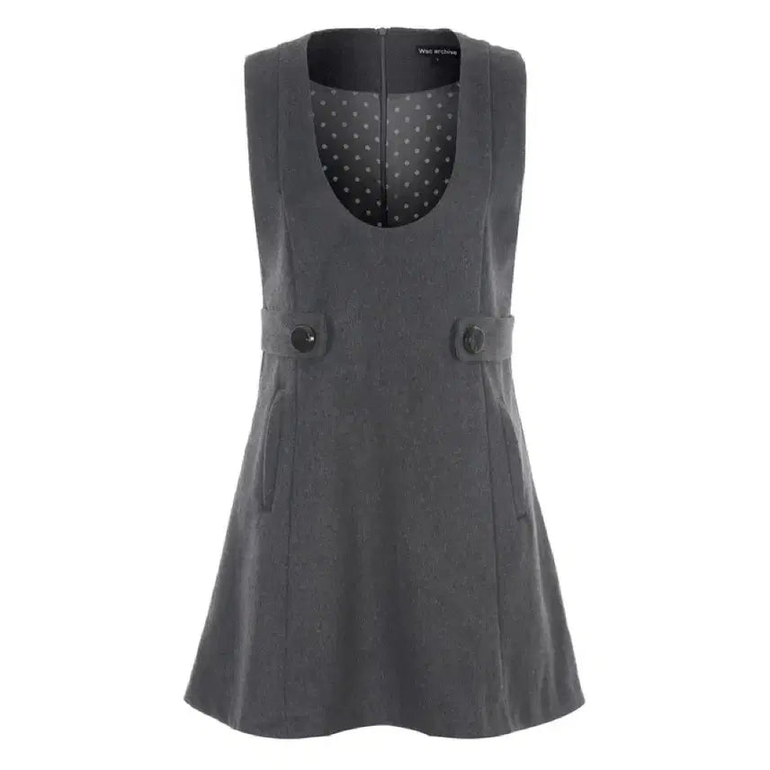 [BUNJANG] WSC Archive Wool Button Mini Dress / wsc 아카이브 울 버튼 미니 드레스 003