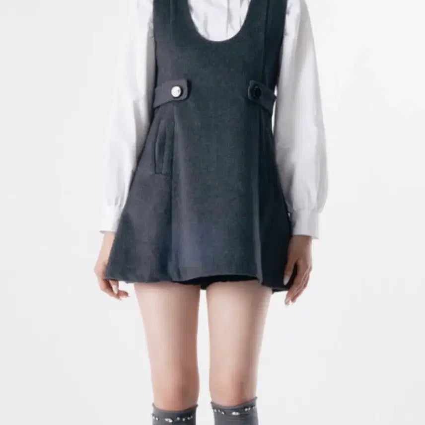 [BUNJANG] WSC Archive Wool Button Mini Dress / wsc 아카이브 울 버튼 미니 드레스 003