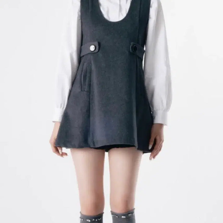 [BUNJANG] WSC Archive Wool Button Mini Dress / wsc 아카이브 울 버튼 미니 드레스 003