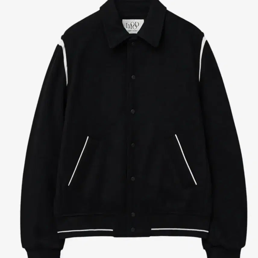 [BUNJANG]  Elwood Varsity Jacket Black / 엘무드 바시티 자켓(블랙)