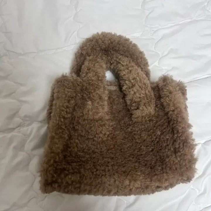 [BUNJANG] GU Sherpa Tote Bag Brown / GU 뽀글이 토트백 브라운