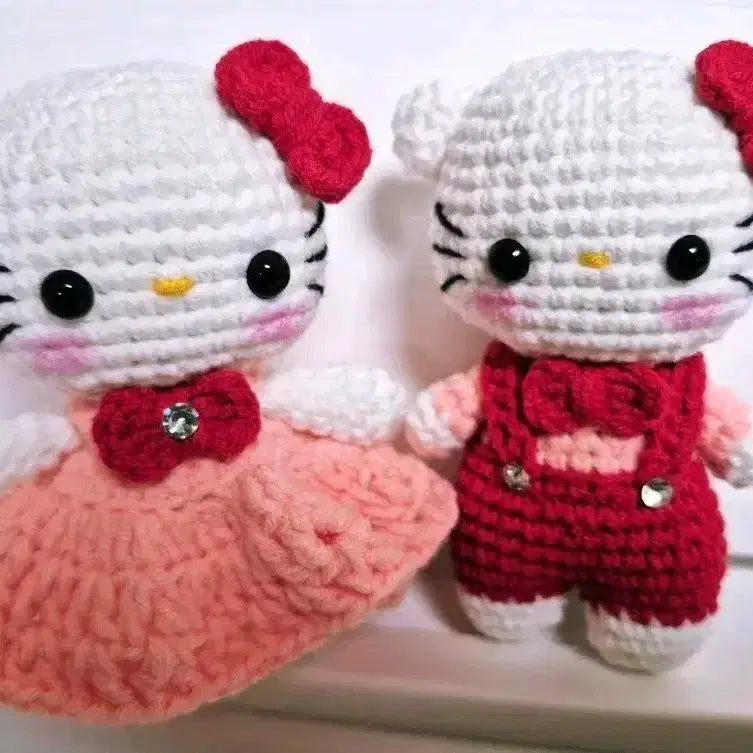 [BUNJANG] Lovely Couple Kitty Keychain Set / 러블리커플 키티키링