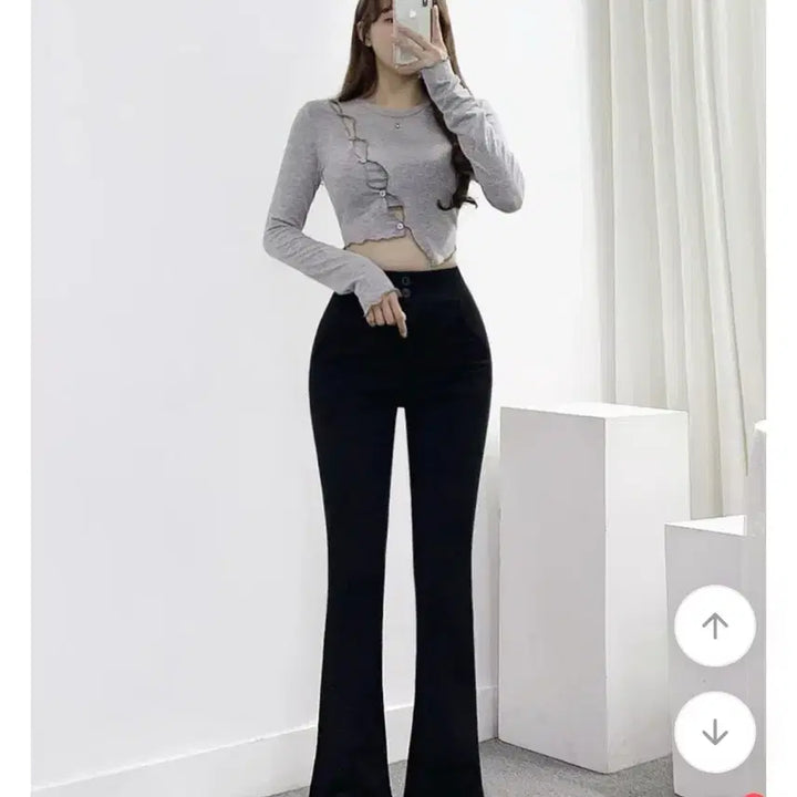 [BUNJANG] High-Waist Bootcut Long Pants / 부츠컷 쫀득 하이웨스트 롱팬츠