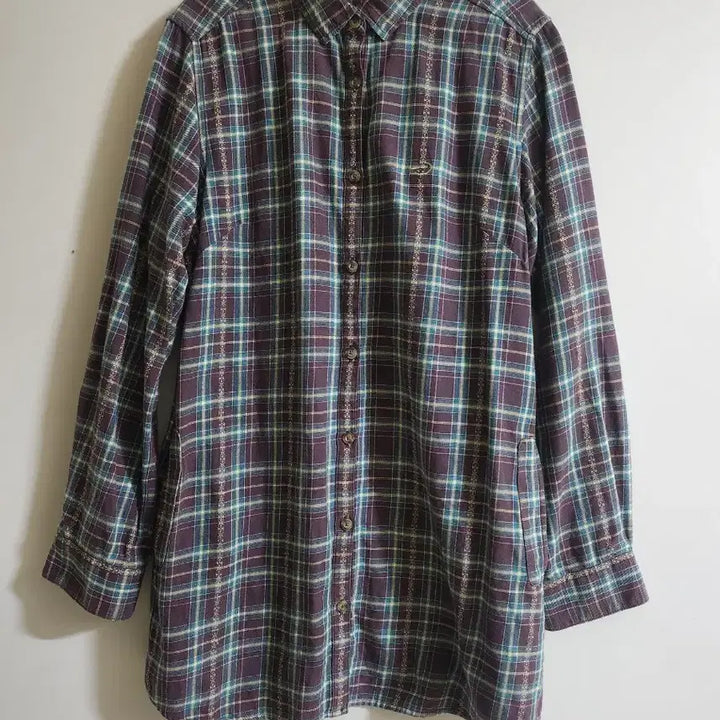 [BUNJANG] Crocodile Check Long Sleeve Shirt M / 크로커다일 체크 긴팔 셔츠 M