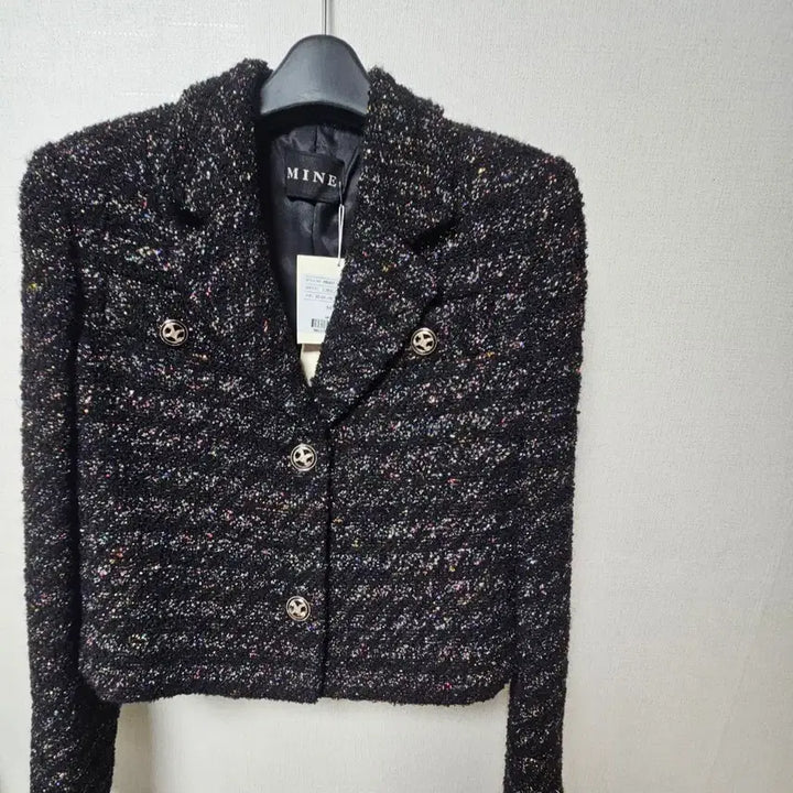 [BUNJANG] MINE Glitter Tweed Cropped Jacket / MINE 마인 글리터  트위드 크롭 자켓 새상품