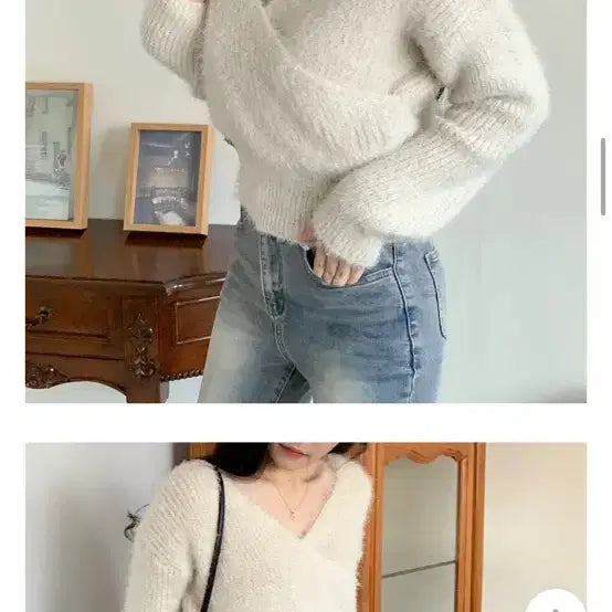 [BUNJANG] Angora Knit Beige / 앙고라 니트 베이지