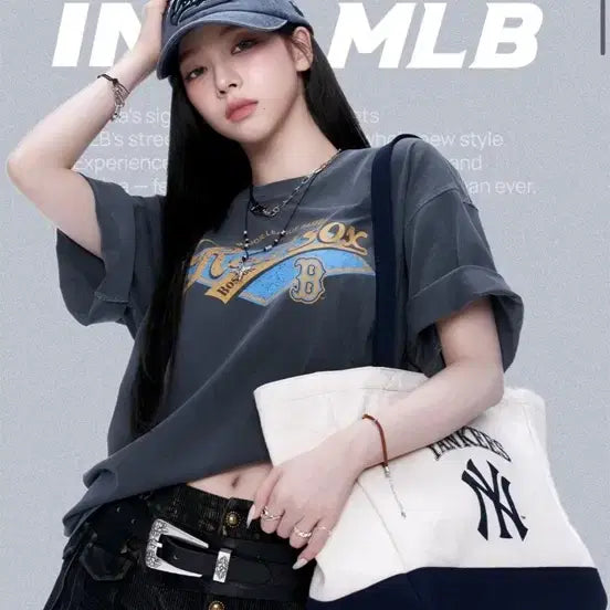 [BUNJANG] MLB Varsity Vintage Cursive Stitch Unstructured Ball Cap / 엠엘비 바시티 빈티지 컬시브 스티치 언스트럭쳐 볼캡