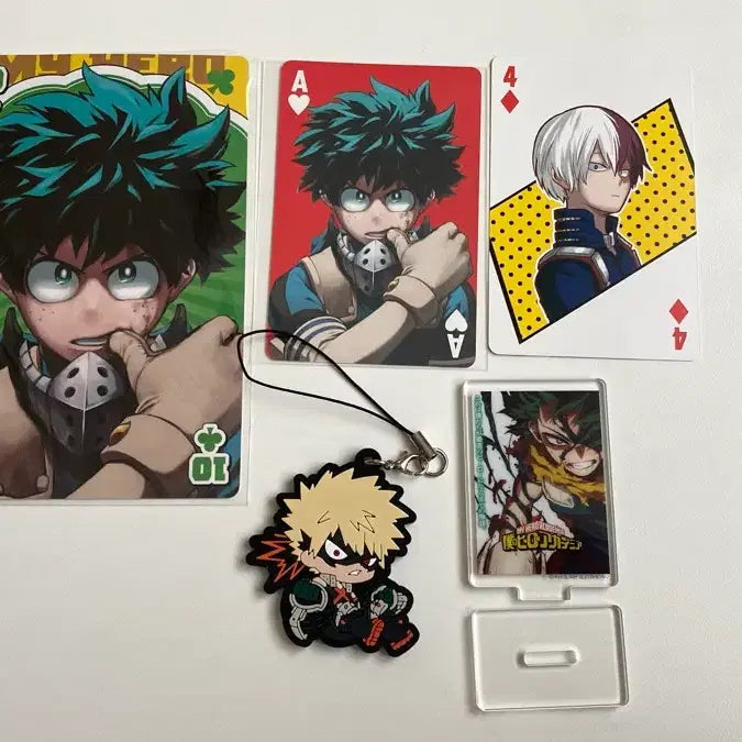 [BUNJANG] My Hero Academia Bakugo Midoriya Todoroki Acrylic Stand &amp; Rubber Charm Bundle Set / 나히아 나의히어로 아카데미아 바쿠고 미도리야 쇼토 가챠 러버 아크릴 일괄