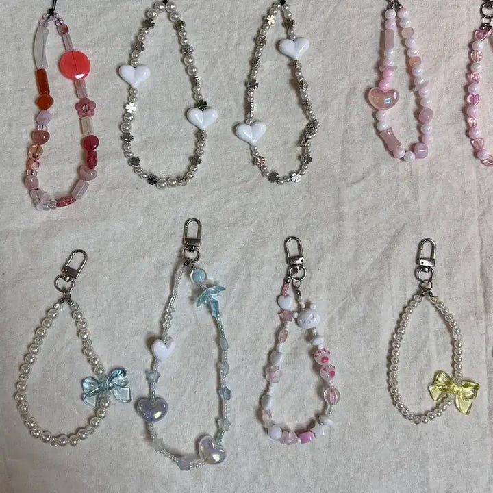 [BUNJANG] Handmade Beaded Keychain Phone Strap / 수제 비즈 키링 핸드폰 스트랩