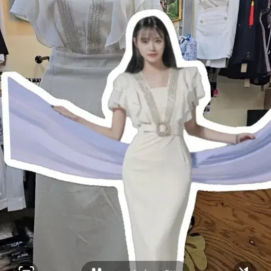 [BUNJANG] Ivory/Black Sexy Dress / 홀복섹시원피스   55